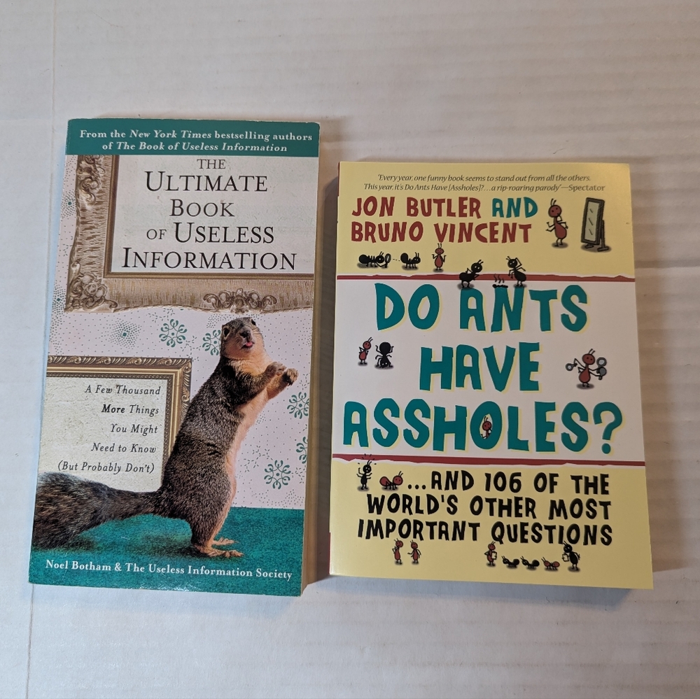 The Ultimate Book Of Useless Info & Do Ants Have A***oles? Books Set Of 2
